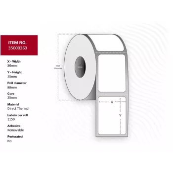 Etiquetas para impressora de etiquetas Capture 35000263 Branco