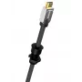 Vivolink VLDG22-B Passa-cabos de secretária para orifício de 22 mm, alumínio, preto
