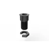 Vivolink VLDG22-B Passa-cabos de secretária para orifício de 22 mm, alumínio, preto