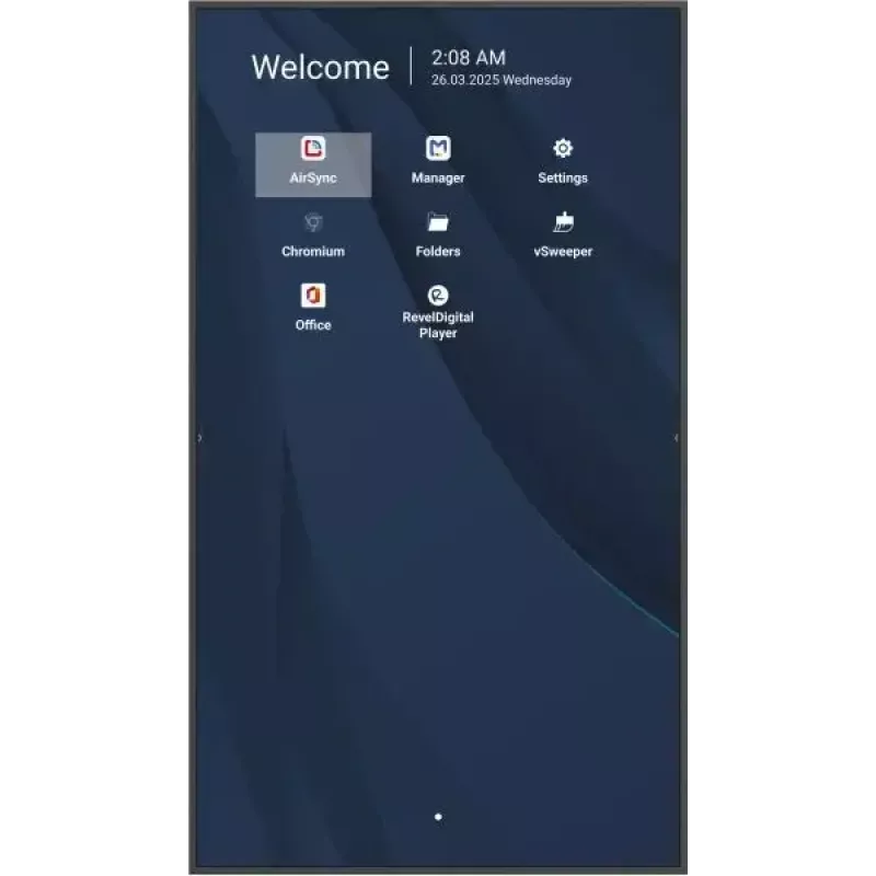 Ecrã LCD comercial 4K de 86 polegadas VIEWSONIC CDE8614-2C, 3840x2160, 500 cd/m², Android 14, Wi‑Fi, 24/7