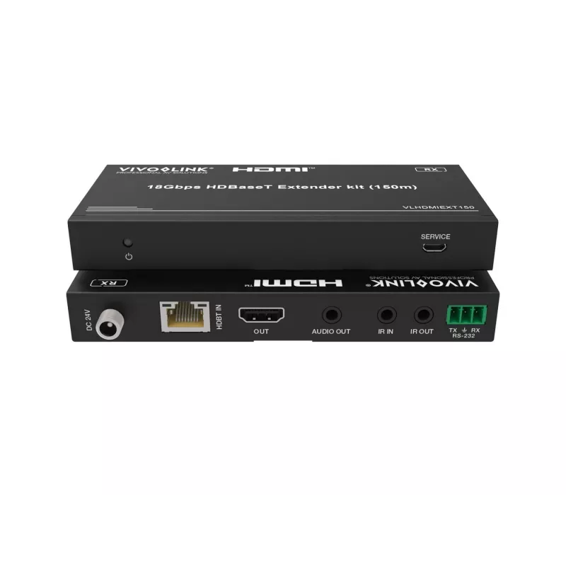 Kit extensor HDBaseT VivoLink VLHDMIEXT150 18 Gbit/s 4K através de cabo Cat único