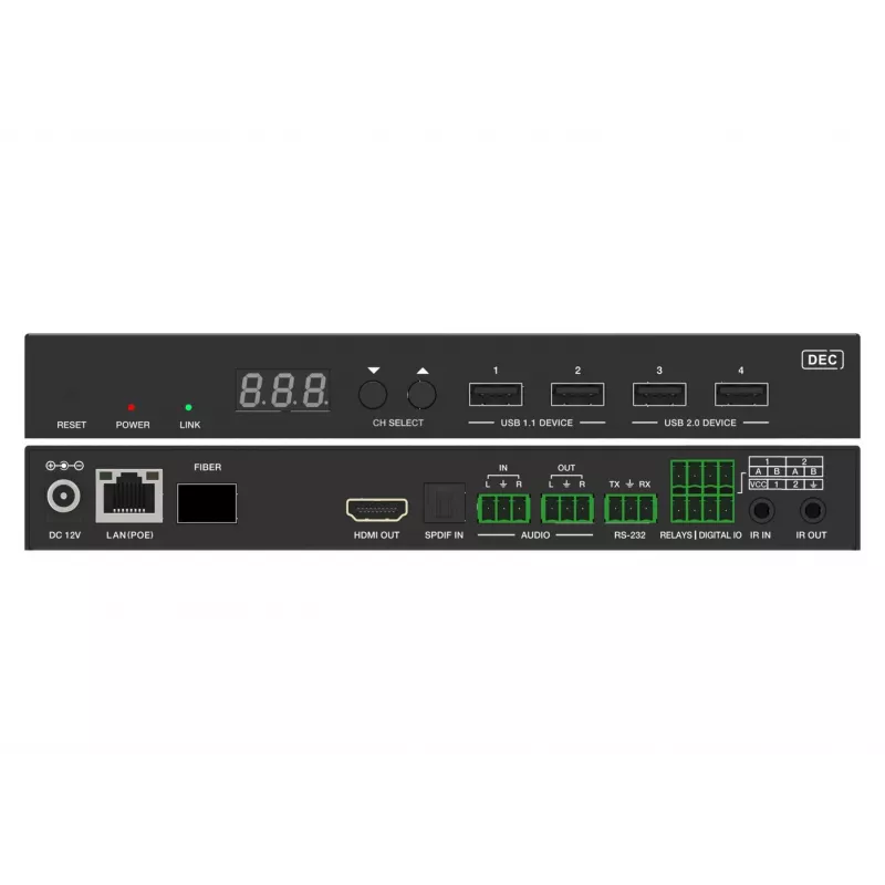 Vivolink VLVWIP2000-DEC AV over IP 4K60Hz JPEG2000 Descodificador de matriz para videowall