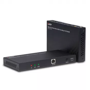 Lindy 100m Cat.6 HDMI 4K60, Áudio, IR e RS-232 HDBaseT Extensor KVM