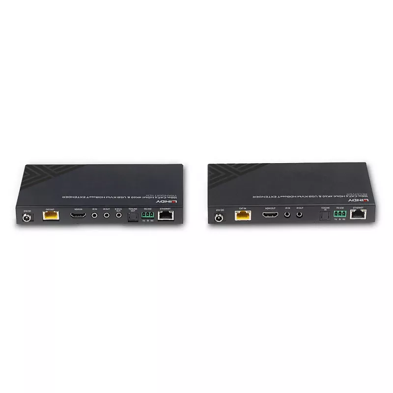 Lindy 100m Cat.6 HDMI 4K60, Áudio, IR e RS-232 HDBaseT Extensor KVM