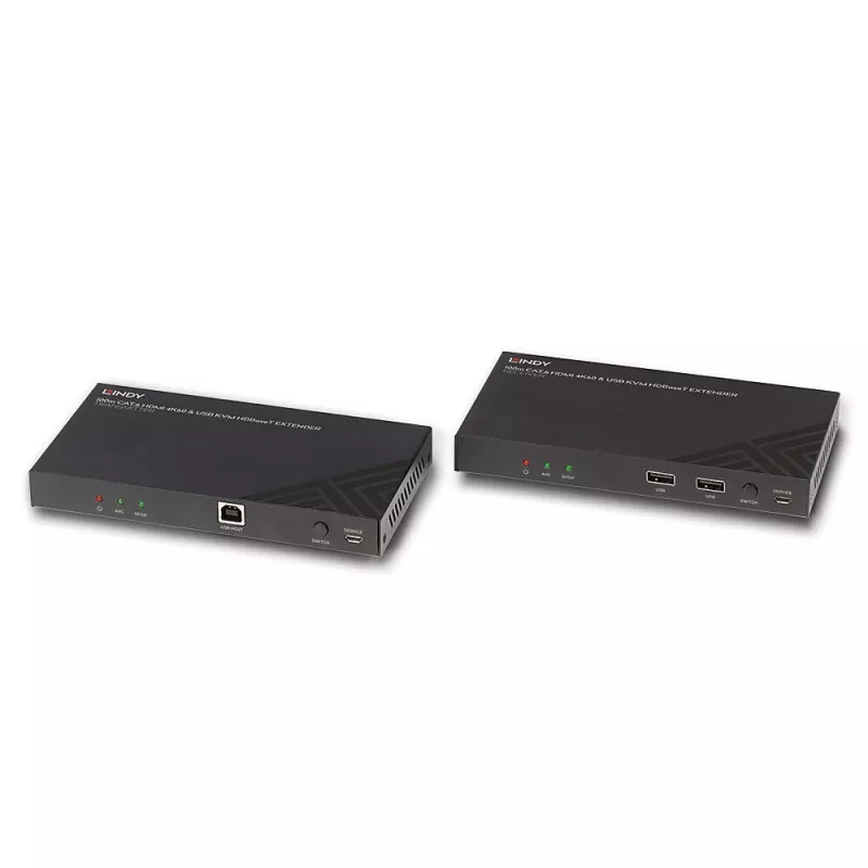Lindy 100m Cat.6 HDMI 4K60, Áudio, IR e RS-232 HDBaseT Extensor KVM