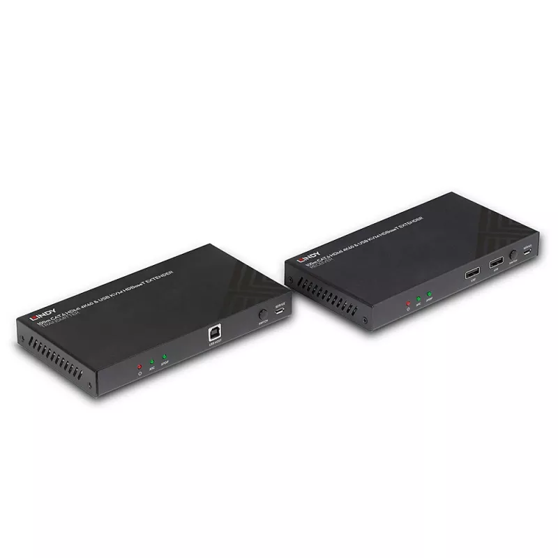 Lindy 100m Cat.6 HDMI 4K60, Áudio, IR e RS-232 HDBaseT Extensor KVM
