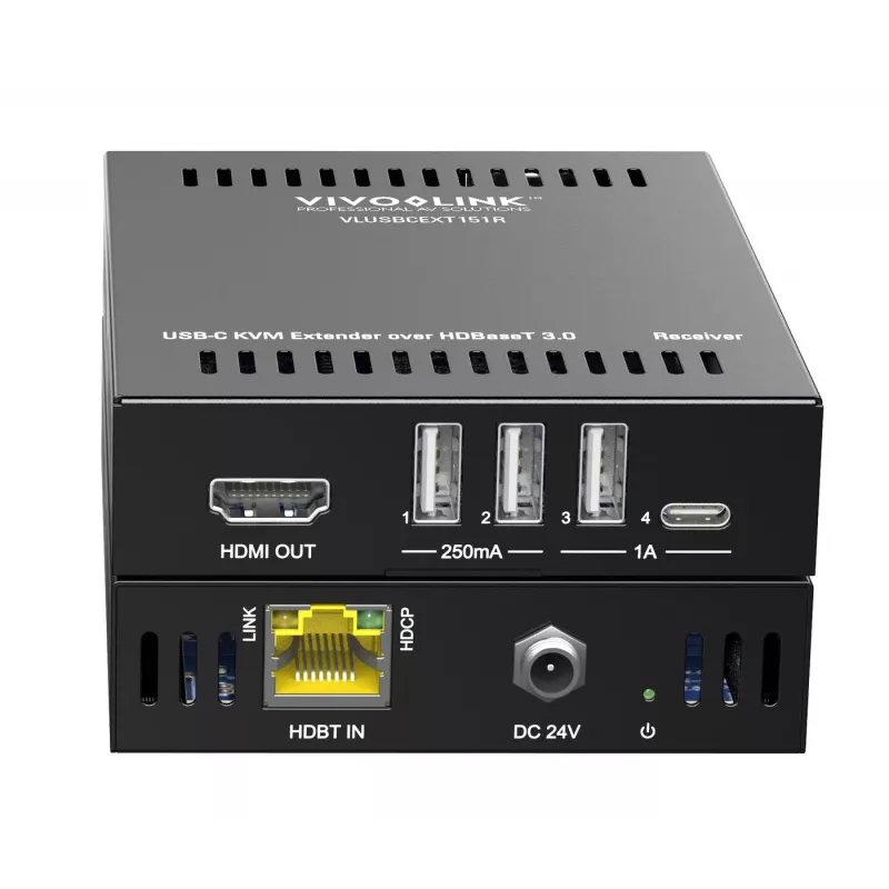 Extensor KVM Transmissor e Recetor Vivolink VLUSBCEXT151 HDMI USB com fios 70 m