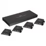 Transmissor e Recetor Lindy 70m Cat.6 4 Portas HDMI 4K30 e IR Splitter Extensor com Loop Out