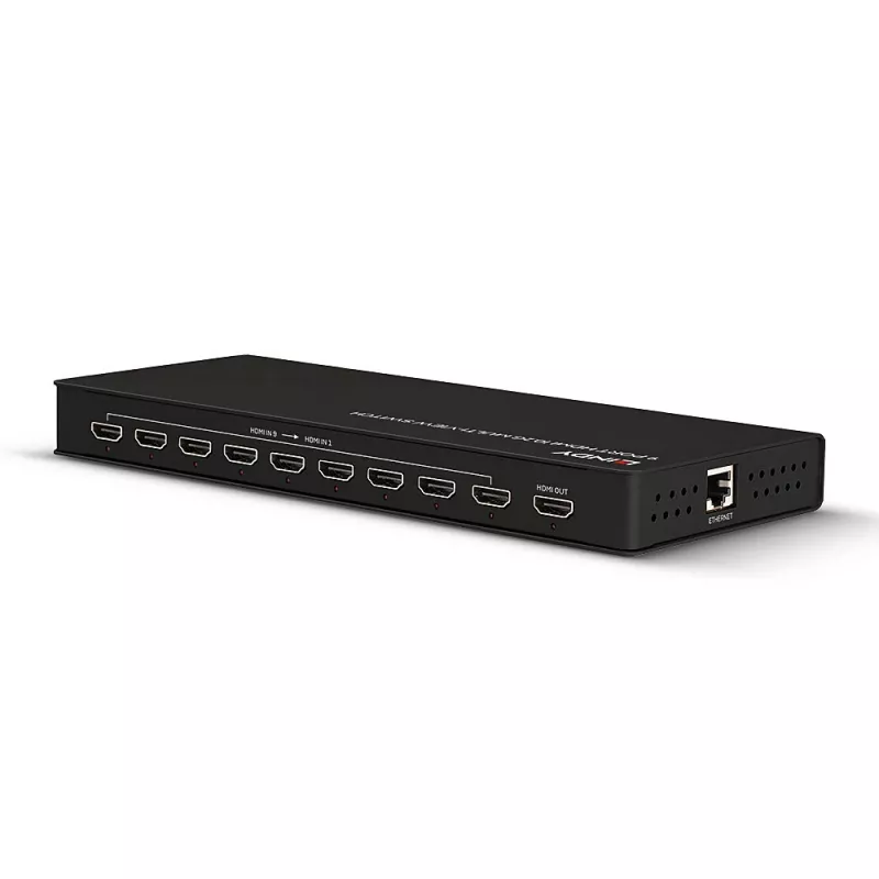 Lindy 9 Portas HDMI 10.2G Comutador multi-view preto 30Hz