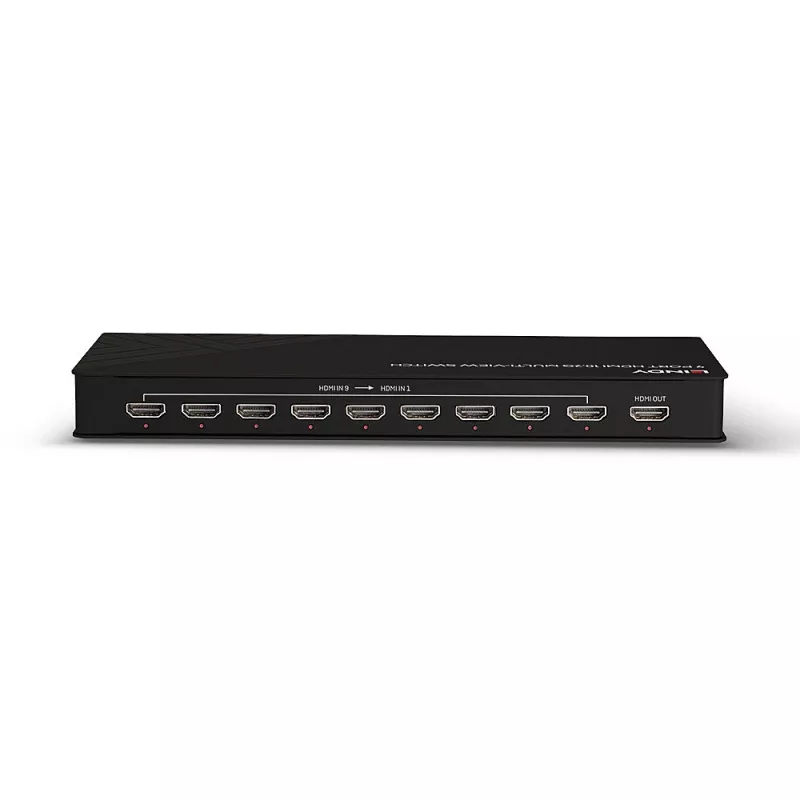 Lindy 9 Portas HDMI 10.2G Comutador multi-view preto 30Hz