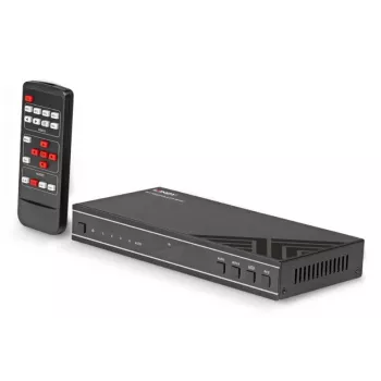 Recetor AV Lindy 4x1 4K60 HDMI Comutador Multiview Seamless, 3840x2160@60Hz, 12V 2,5A, preto