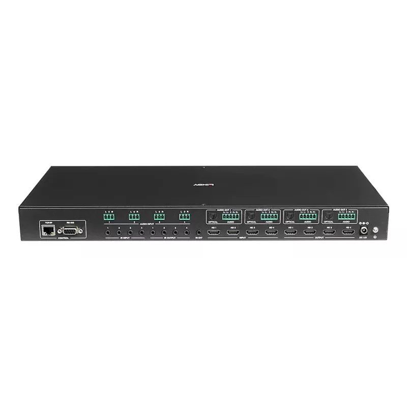Comutador de matriz AV Lindy 4x4 HDMI 4K60 3840x2160 18 Gbit/s