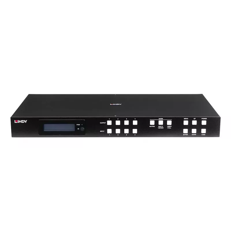 Comutador de matriz AV Lindy 4x4 HDMI 4K60 3840x2160 18 Gbit/s