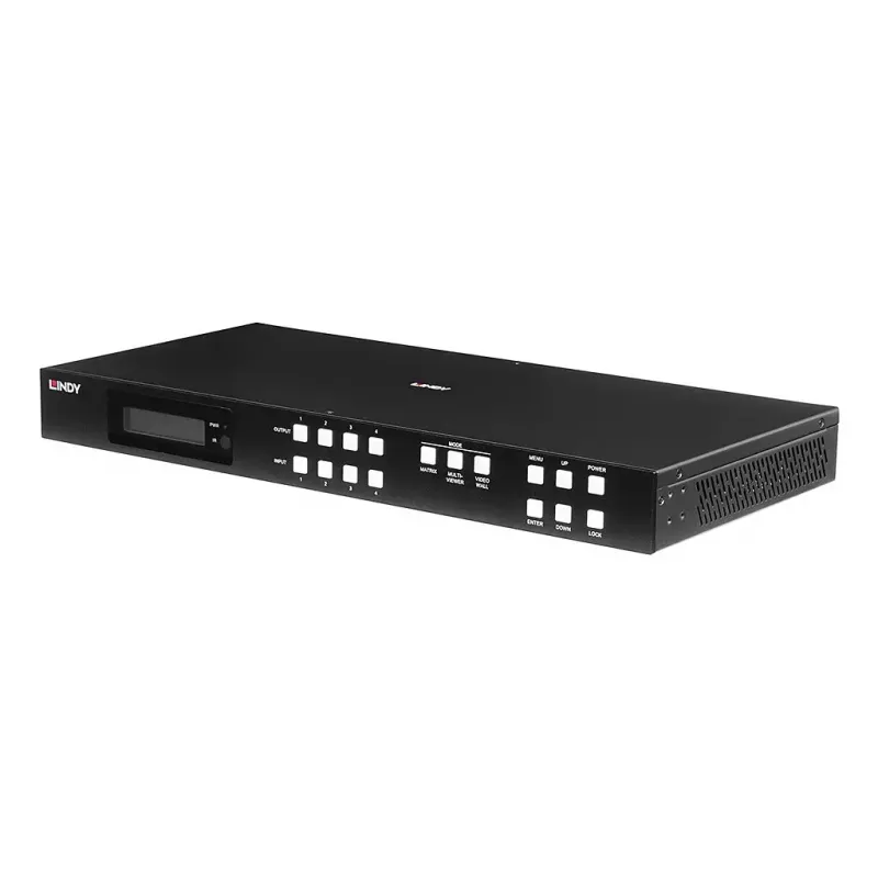 Comutador de matriz AV Lindy 4x4 HDMI 4K60 3840x2160 18 Gbit/s