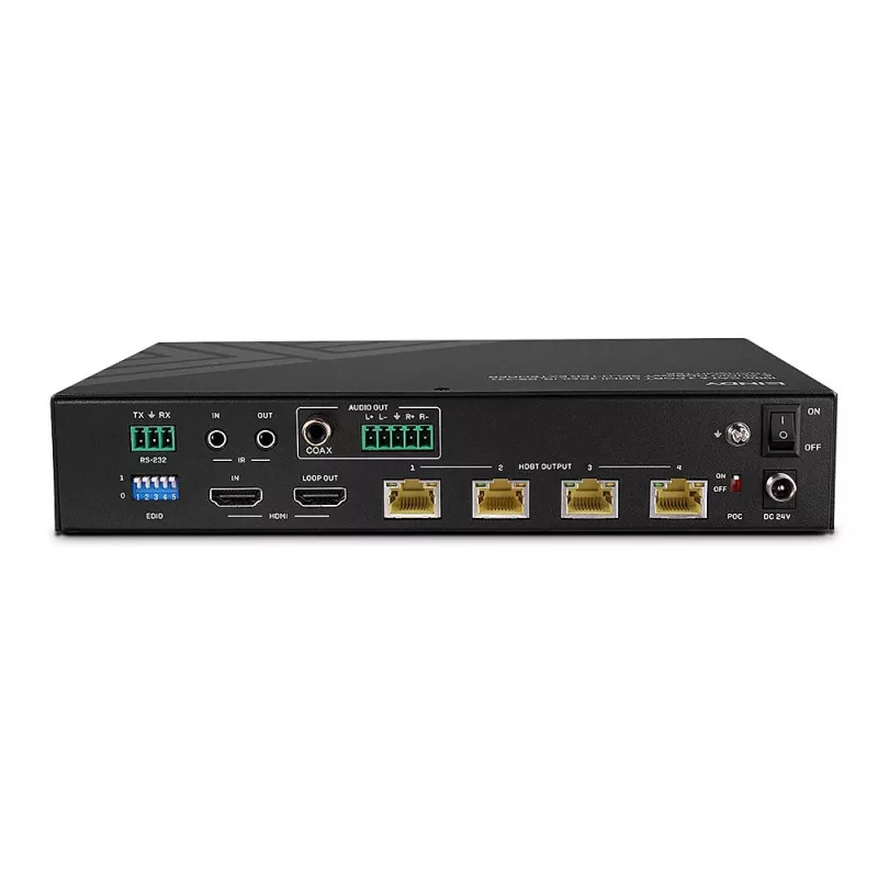 Extensor divisor HDMI Lindy 100m Cat.6 4 portas HDMI 4K60 HDBT