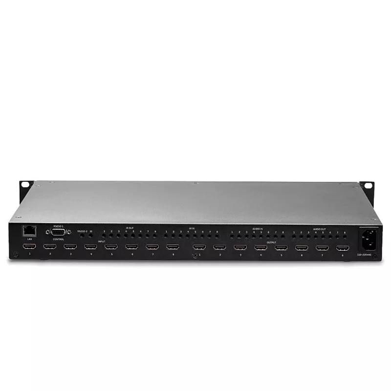 Matriz HDMI Lindy 8x8 18G com escalonamento para videoparede