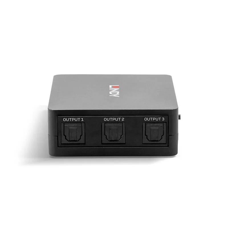 Divisor de áudio ótico Lindy 3 portas (TosLink), preto, 1x TosLink, 3x TosLink, ficha, ficha, CE, FCC, REACH