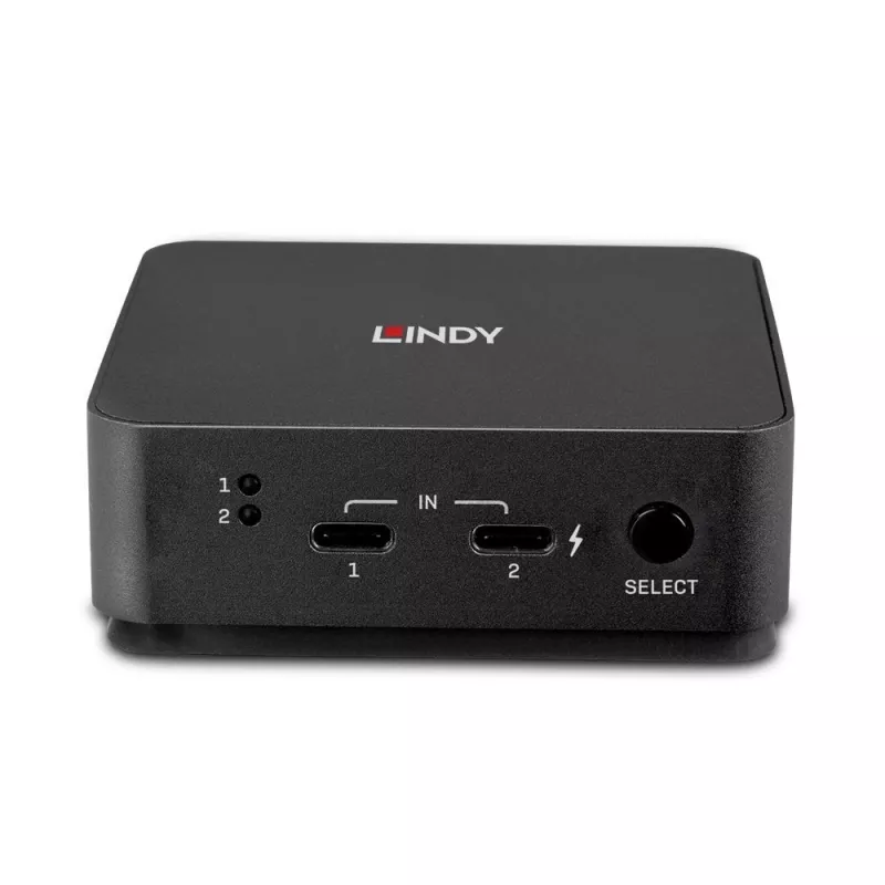 Comutador KVM Lindy 2 portas Type-C, HDMI duplo 4K60