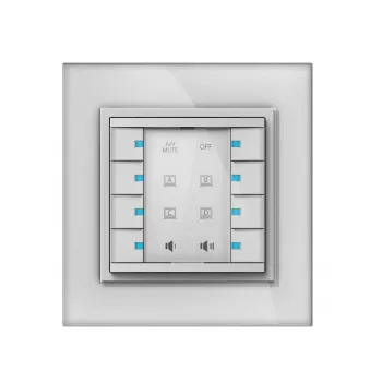 Painel de botões Vivolink VLCP8B branco