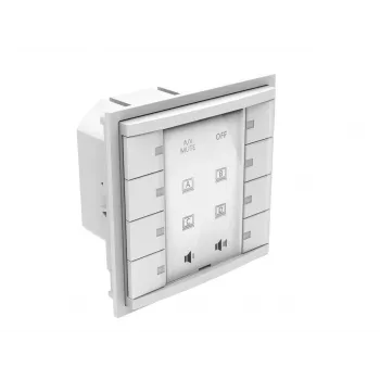 Painel de botões Vivolink VLCP8B branco
