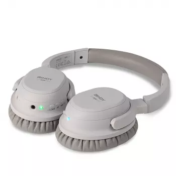 Lindy LH500XW Headset com fios e sem fios arco de cabeça chamadas/música Micro-USB Bluetooth cinzento