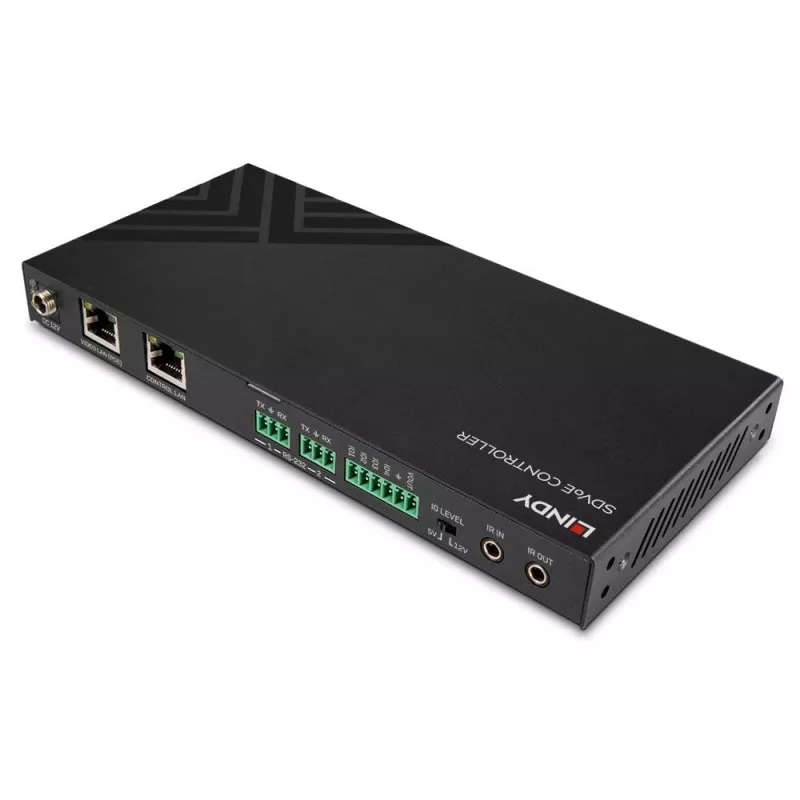 Repetidor AV Lindy Controlador SDVoE 3840 x 2160 Píxeis Cabo Cat6 Com fios Micro-USB