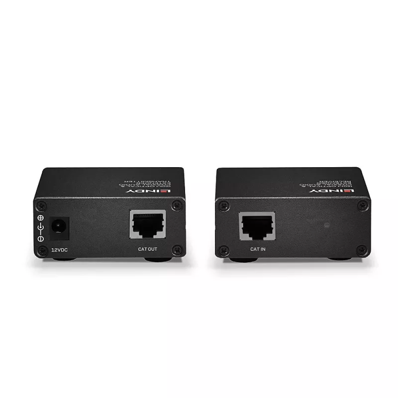 Transmissor e Recetor AV Lindy 150m Cat.6 Extensor de Áudio Digital TosLink e Coaxial