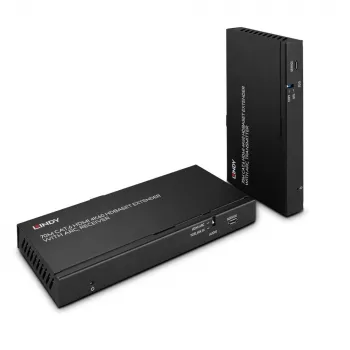 Extensor HDBaseT Lindy 70m Cat.6 HDMI 4K60, Áudio, IR e RS-232 com ARC