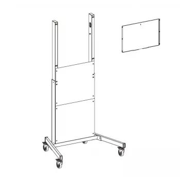 Suporte de monitor Vivolink VLFS-FLEXI com altura ajustável e compatível com VESA