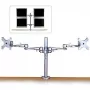 Braços LCD ajustáveis duplos Lindy para até 10 kg, prateado