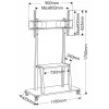 Suporte/base de monitor Vivolink VLFS4290 2,54 m (100 polegadas) de chão preto