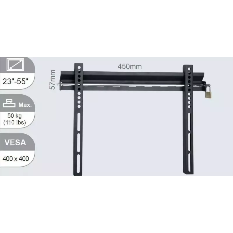 Suporte/base de TV Vivolink VLMW2355 139,7 cm (55 polegadas) preto