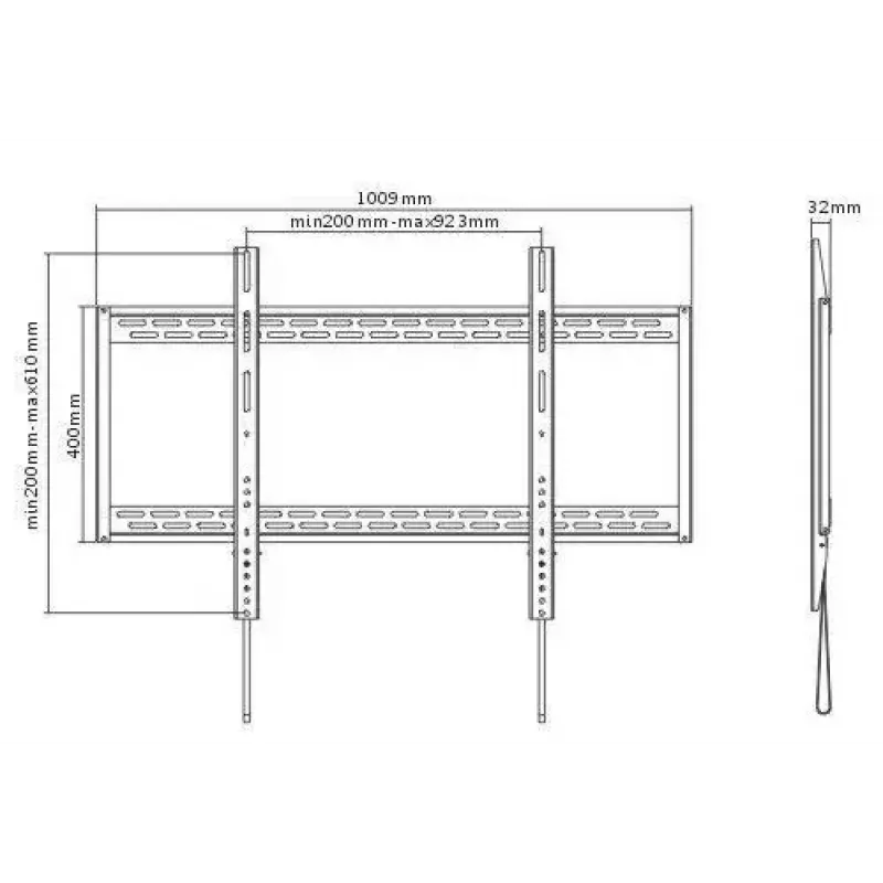 Suporte/base de TV Vivolink VLMW60100 2,54 m (100 polegadas) preto