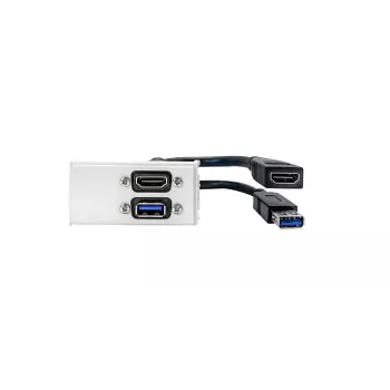 Vivolink WI221295 tomada HDMI + USB A branco 2 módulos USB 3.2