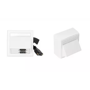 Vivolink WI221292 tomada HDMI + DisplayPort + 3,5 mm branco