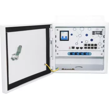 Switch de rede Ernitec ELECTRA-M10-OUTDOOR-200 gerido L2 Gigabit Ethernet (10/100/1000) Power over Ethernet (PoE) cinzento