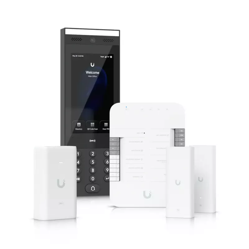 Kit de início de controlo de acesso de segurança Ubiquiti G3 Gate preto cinzento branco