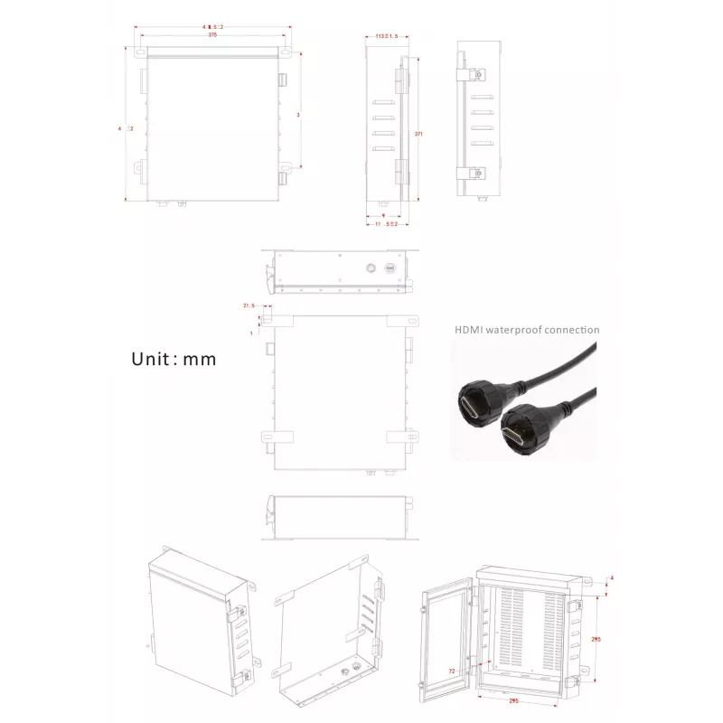 Caixa de segurança para exterior IP66 ERNITEC 0070-10466 resistente às intempéries e fiável