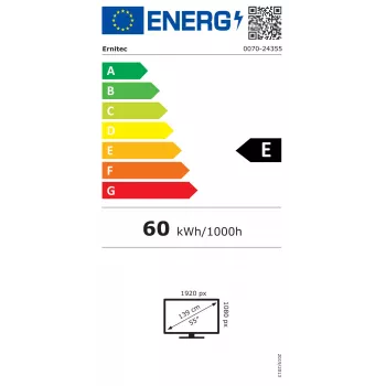 Ecrã de sinalização Ernitec 0070-24355 Ecrã plano de sinalização digital 139,7 cm (55 polegadas) LCD 4K Ultra HD Preto