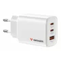 Carregador GaN Verbatim Essentials 65W Ficha EU Branco, interior, AC, 20 V, Branco