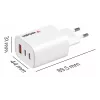 Carregador GaN Verbatim Essentials 65W Ficha EU Branco, interior, AC, 20 V, Branco