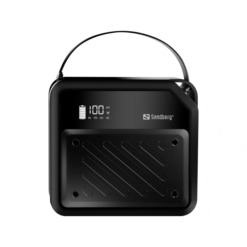 Estação de energia DC portátil SANDBERG Sandberg DC Power Station 72000 — LMFP 72.000 mAh, entrada DC e USB-C, preto