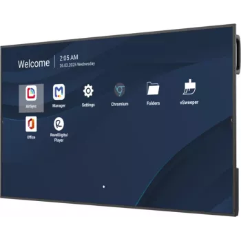 Ecrã comercial profissional ViewSonic 55 polegadas 4K (3840x2160, 500 cd/m², Android 14, 24/7)