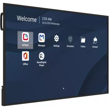 Ecrã comercial profissional 65 polegadas 4K VIEWSONIC CDE6531-1C, 3840×2160, 500 cd/m², Android 14, 24/7, VESA