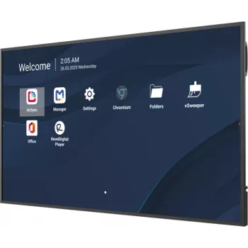 Ecrã comercial profissional 65 polegadas 4K VIEWSONIC CDE6531-1C, 3840×2160, 500 cd/m², Android 14, 24/7, VESA