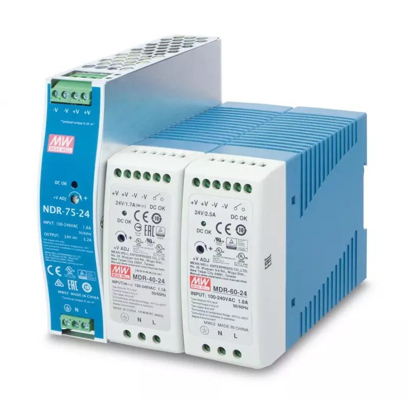 Fonte de alimentação PLANET PWR-40-24, 40 W, saída 24 V, entrada 100–240 V AC, refrigeração passiva, estado LED