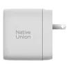 Carregador rápido GaN Native Union Fast Gan Charger Pd 67W branco Intl 2C1A USB‑C 2 portas 67W AC 100–240V proteção contra sobrecorrente, sobretensão e sobreaquecimento
