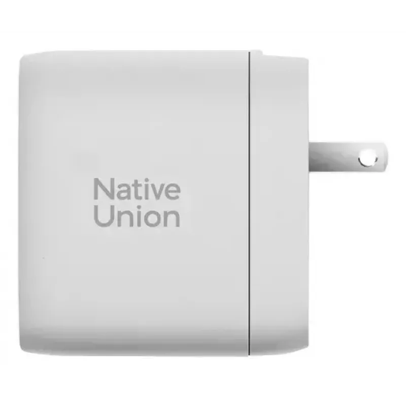 Carregador rápido GaN Native Union Fast Gan Charger Pd 67W branco Intl 2C1A USB‑C 2 portas 67W AC 100–240V proteção contra sobrecorrente, sobretensão e sobreaquecimento