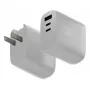 Carregador rápido GaN Native Union Fast Gan Charger Pd 67W branco Intl 2C1A USB‑C 2 portas 67W AC 100–240V proteção contra sobrecorrente, sobretensão e sobreaquecimento