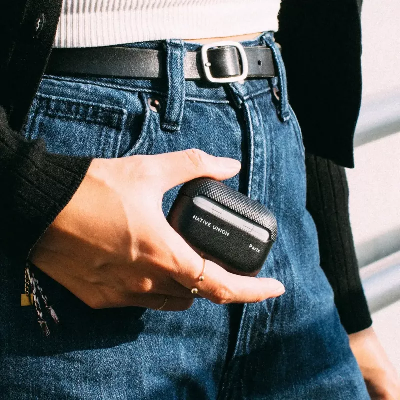 Native Union Re(Classic) capa protetora para AirPods Pro Gen 2, celulose, poliéster, poliuretano, 12 g, preta